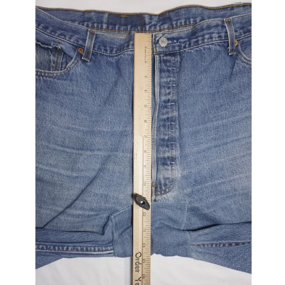 Levi's 501xx W48 L32 Blue Denim Straight Leg Jeans Made In USA Vintage
